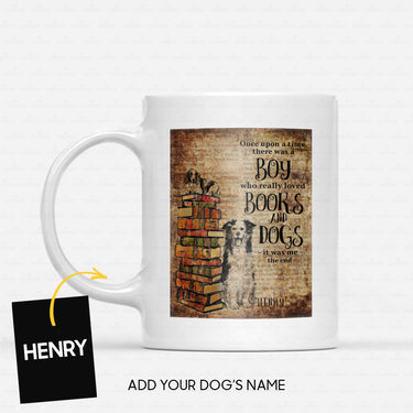 Custom Dog Mug - Personalized Boys Who Really Loved Books And Dogs Gift For Dad - White Mug